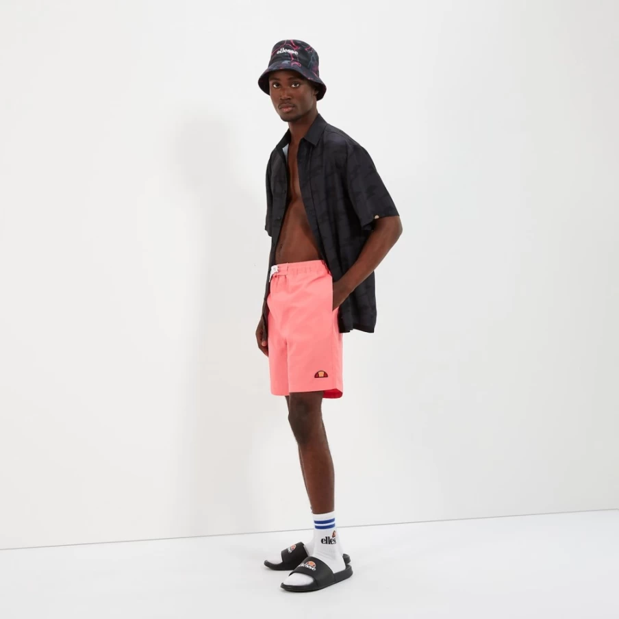 Ellesse Men's Madama Pink Swim Shorts for Summer Beachwear