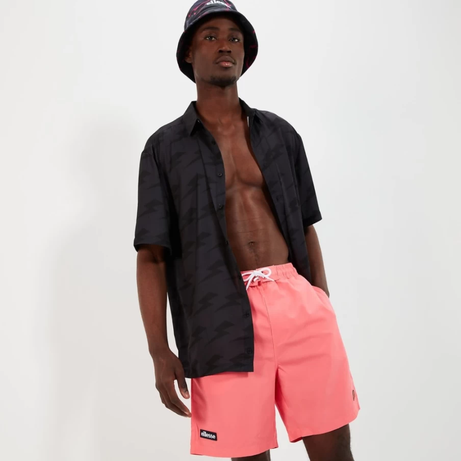 Ellesse Men's Madama Pink Swim Shorts for Summer Beachwear