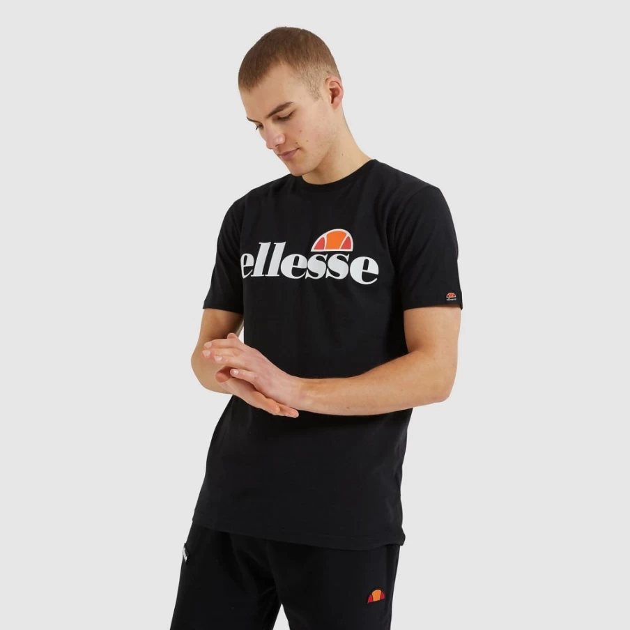 Ellesse Men's Black Prado Slim Fit T-Shirt - Casual Short Sleeve Tee