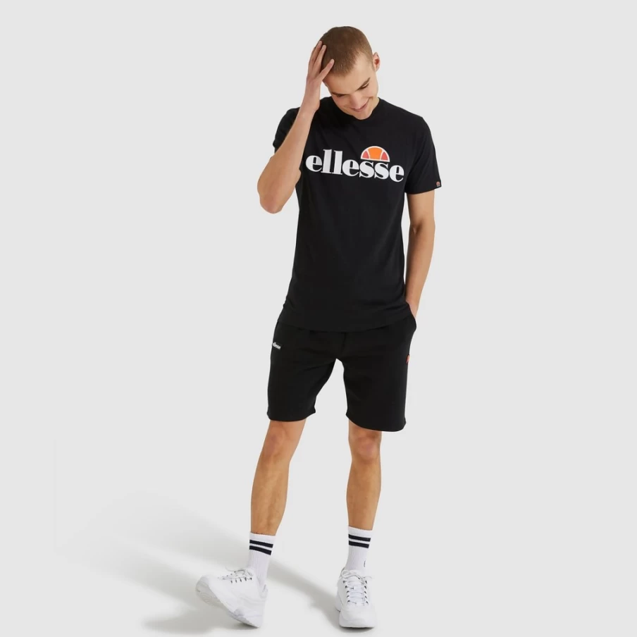 Ellesse Men's Black Prado Slim Fit T-Shirt - Casual Short Sleeve Tee
