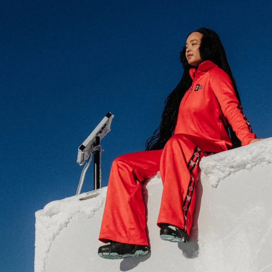 Women's Ellesse Red Track Pants - Tomorrowland Collaboration Sportswear