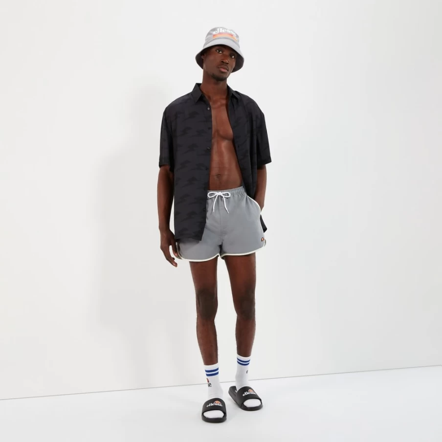 Ellesse Men's Grey Cabanas Swim Shorts for Summer Beachwear
