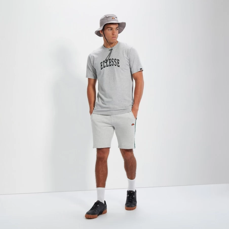 Ellesse Men's Aiden 2 Grey Marl Tee - Classic Casual T-Shirt for Men