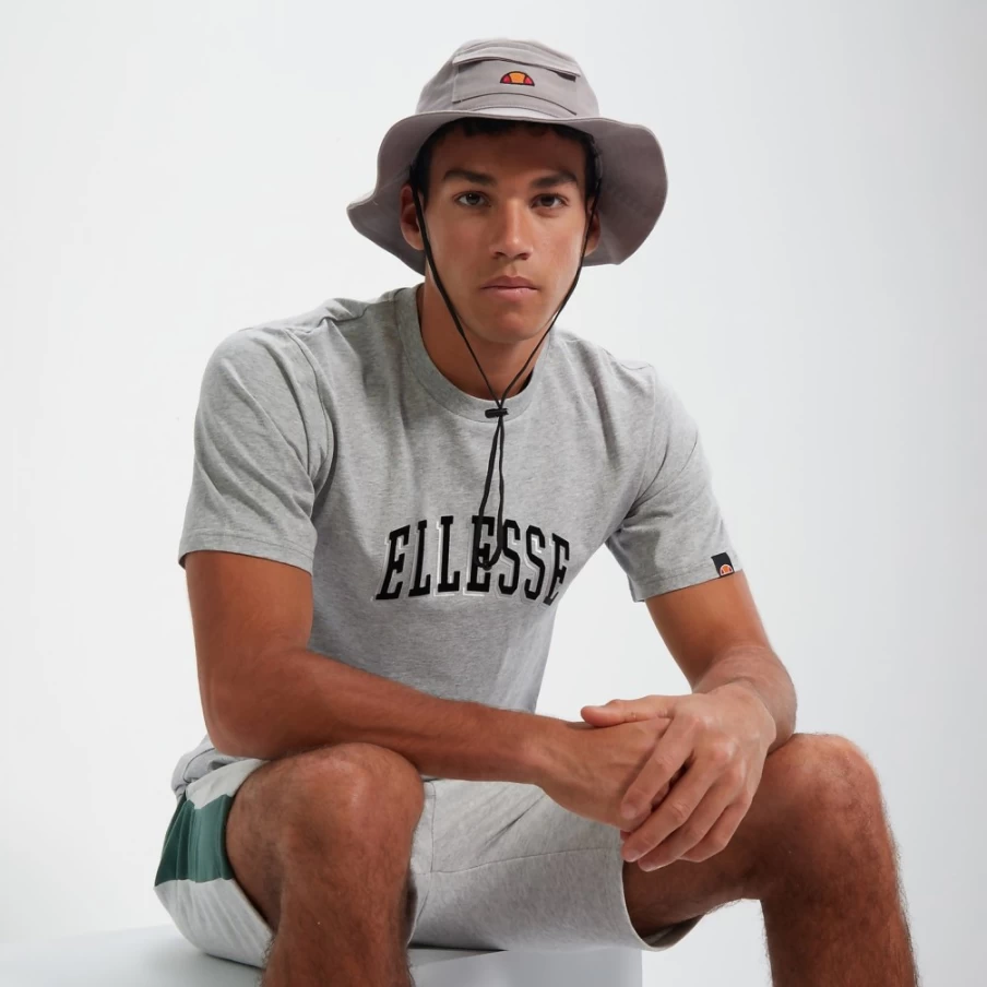 Ellesse Men's Aiden 2 Grey Marl Tee - Classic Casual T-Shirt for Men