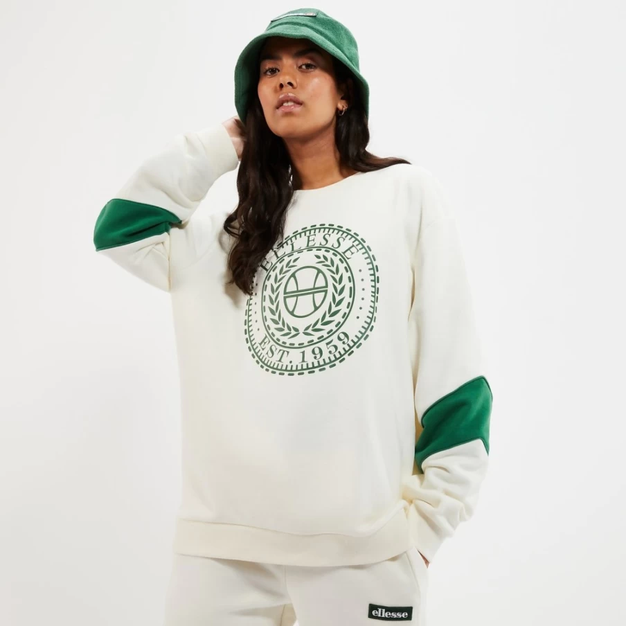 Ellesse Women's Off White Swansea Sweatshirt - Classic Comfort & Style