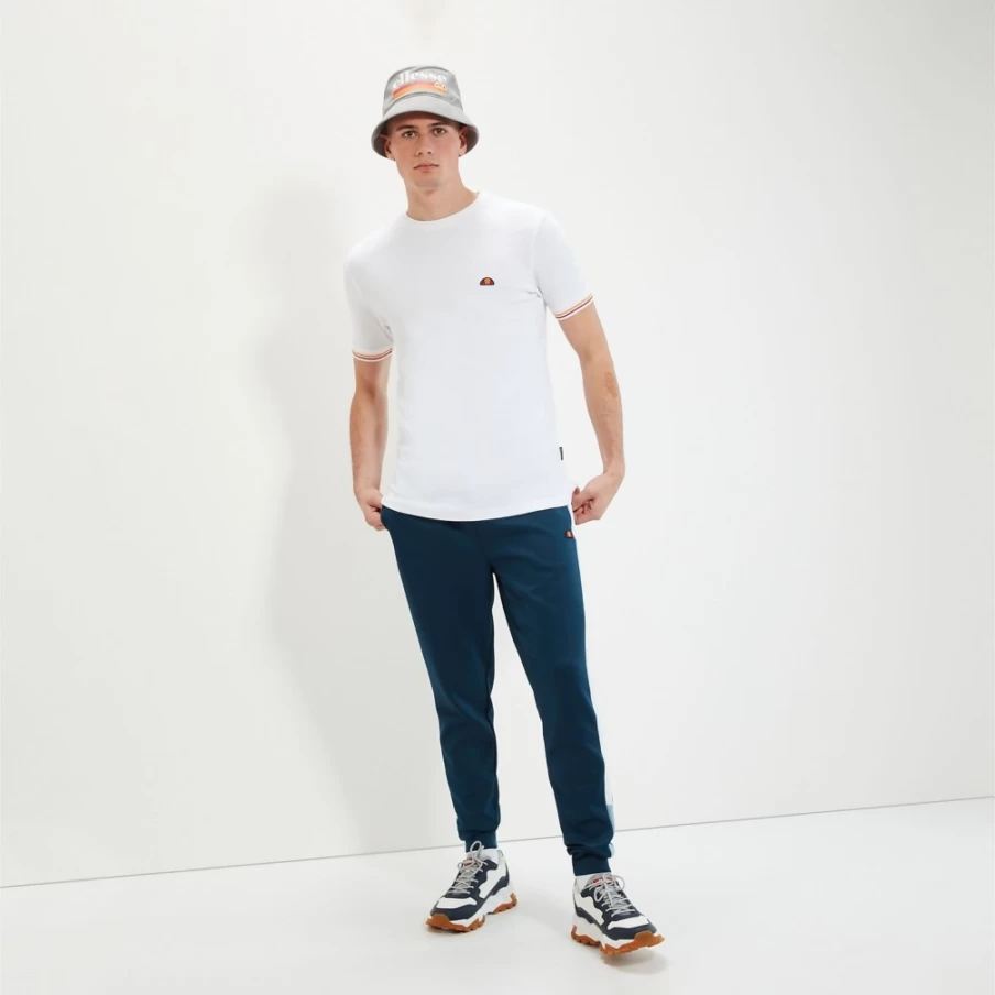 Ellesse Men's Kings 2 White T-Shirt - Classic Fit Short Sleeve Tee