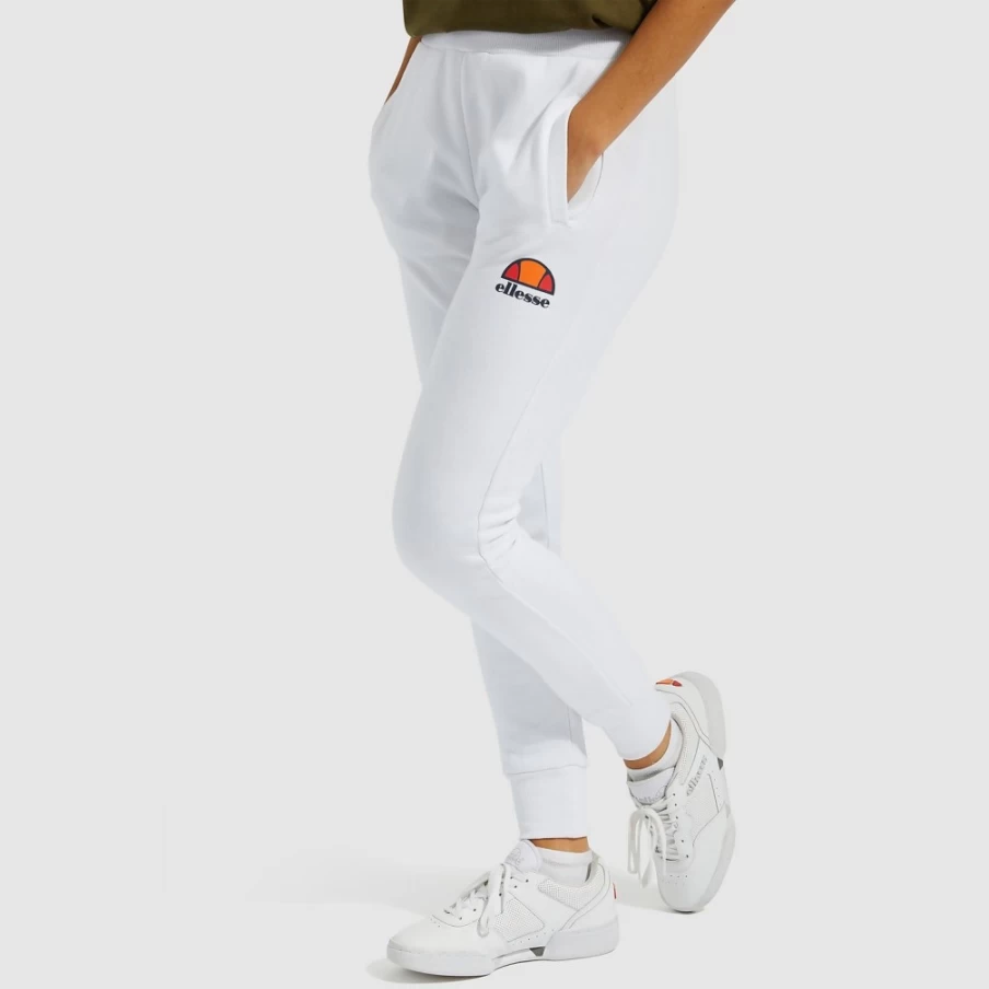 Ellesse Women's White Queenstown Jogger Pants - Comfortable Athletic Joggers for Women