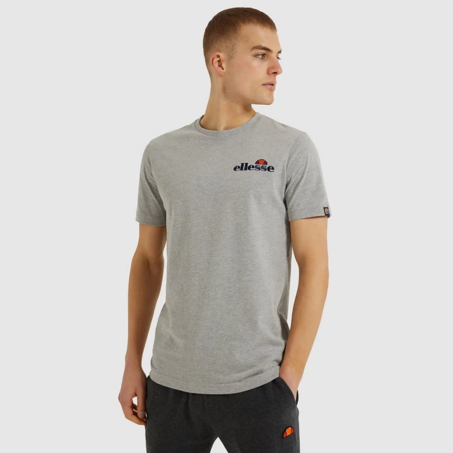 Ellesse Men's Grey Voodoo Graphic T-Shirt - Casual Short Sleeve Tee