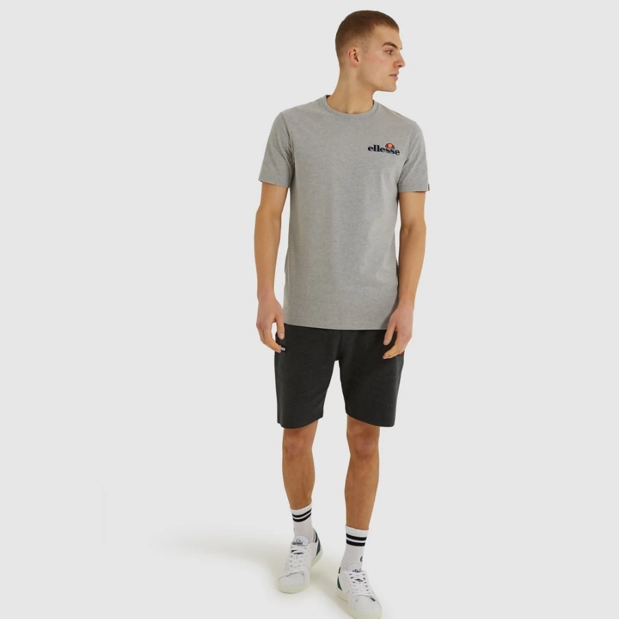 Ellesse Men's Grey Voodoo Graphic T-Shirt - Casual Short Sleeve Tee