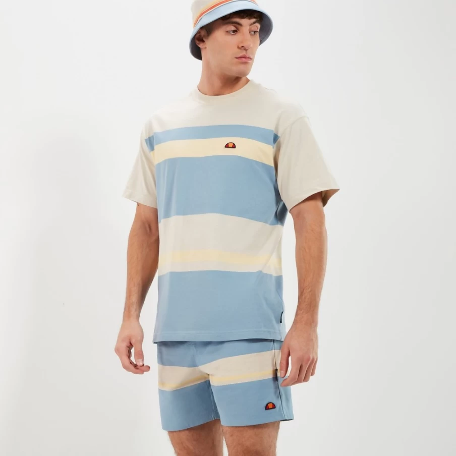 Ellesse Men's Thermo Swim Shorts - Beige/Blue Quick-Dry Beachwear