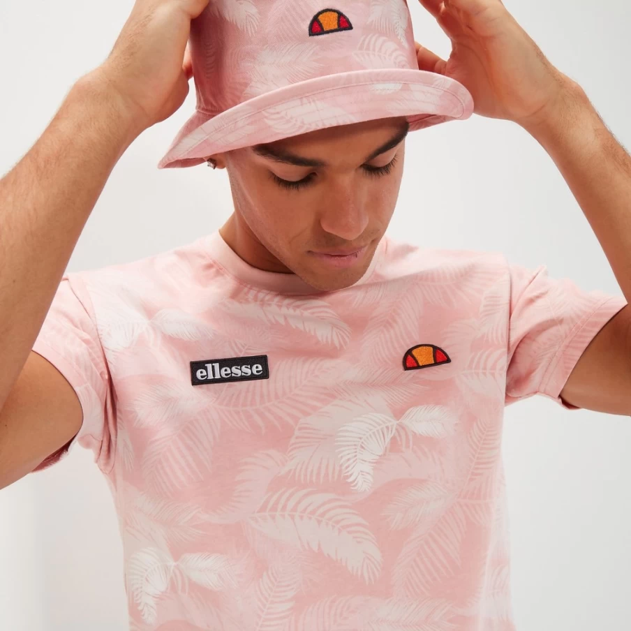Ellesse Men's Cristia Light Pink T-Shirt - Classic Fit Casual Tee