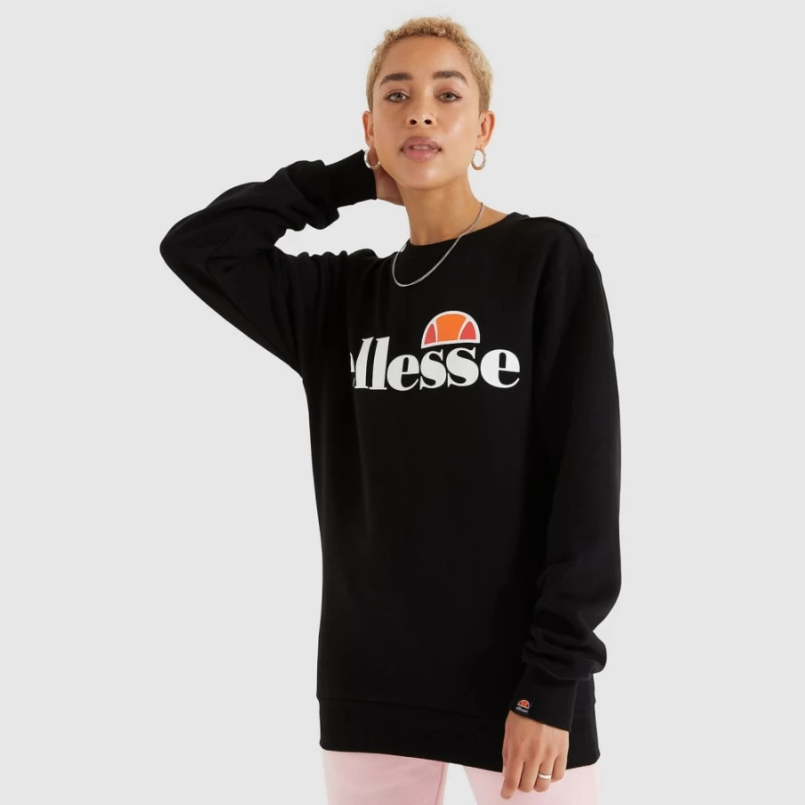 Ellesse Women's Black Agata Sweatshirt - Casual Pullover Hoodie