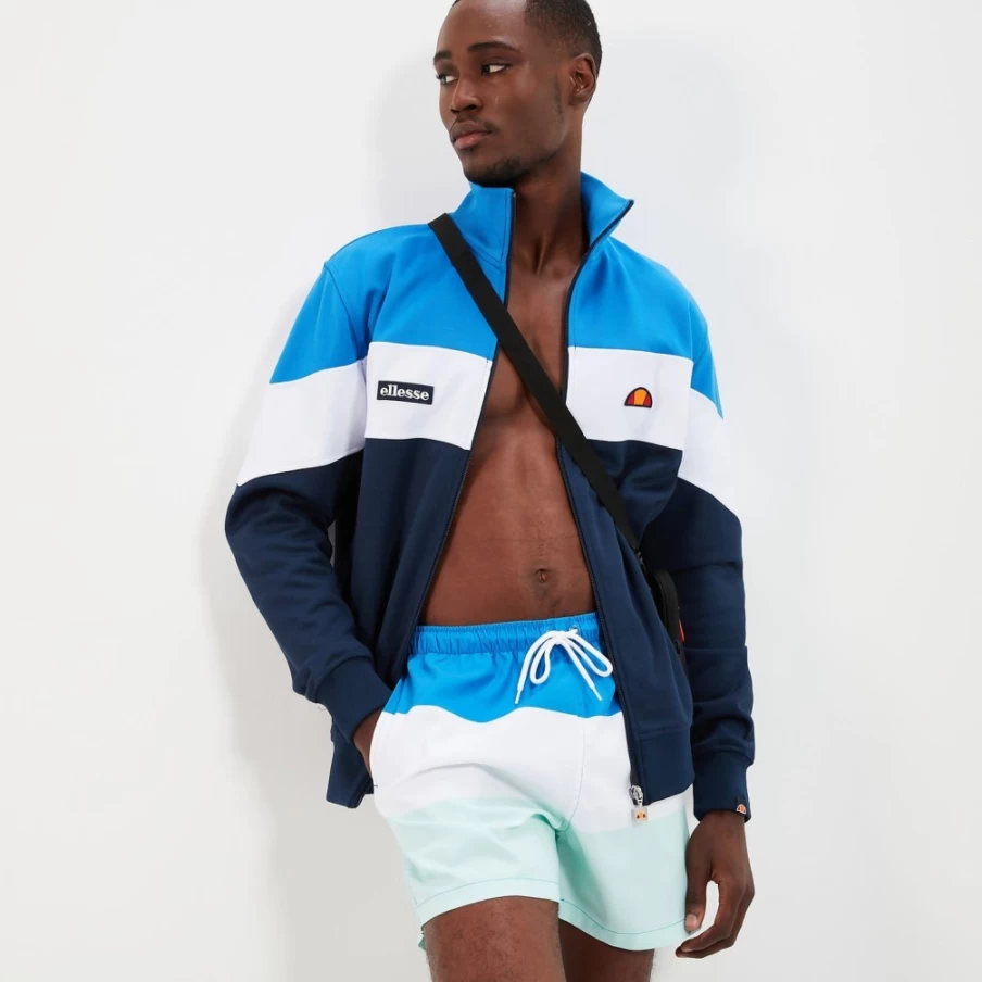 Ellesse Men's Vespore Swim Shorts in Khaki/Off White - Quick-Dry Comfort for Summer