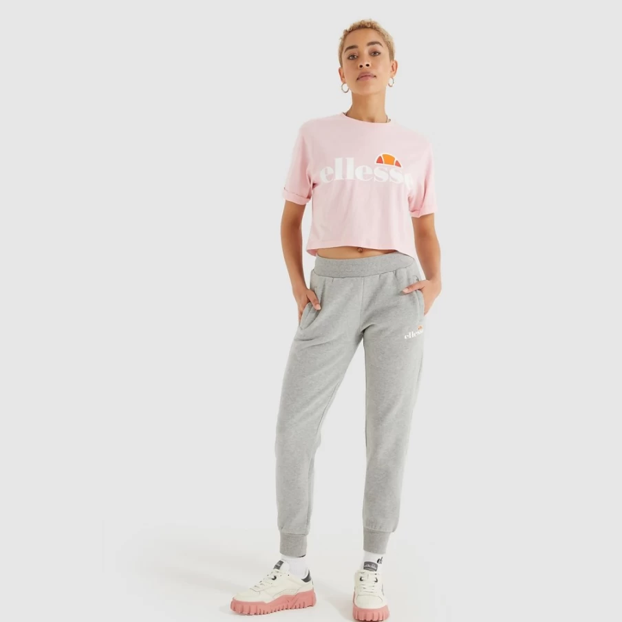 Ellesse Women's Pink Alberta Cropped T-Shirt - Lightweight Casual Top