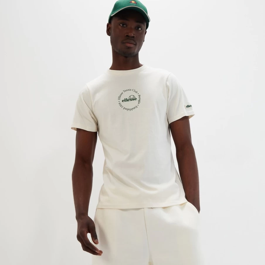 Ellesse Women's Off White Melodi Tee - Unisex Fit Casual T-Shirt