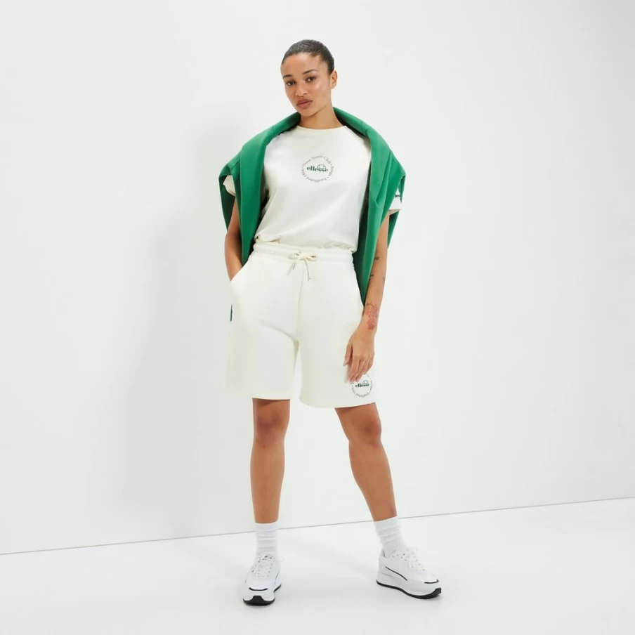 Ellesse Women's Off White Melodi Tee - Unisex Fit Casual T-Shirt